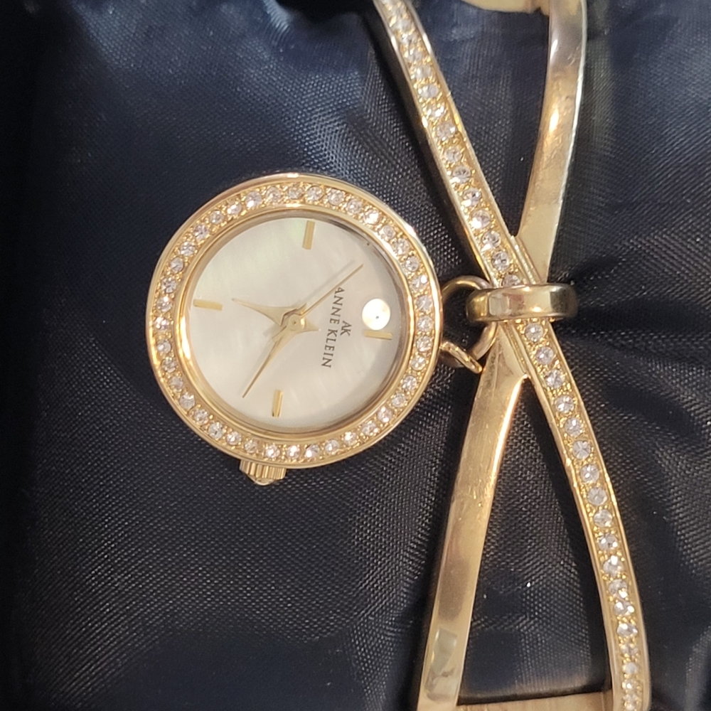 Gold Anne Kline bracelet watch. Vintage